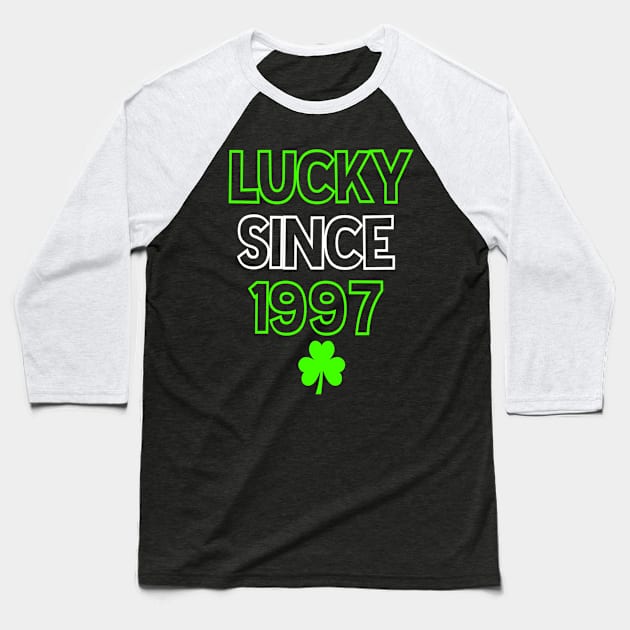 23rd Birthday St Patrick's Day Lucky Since 1997 23 Years Old Baseball T-Shirt by cedricchungerxc